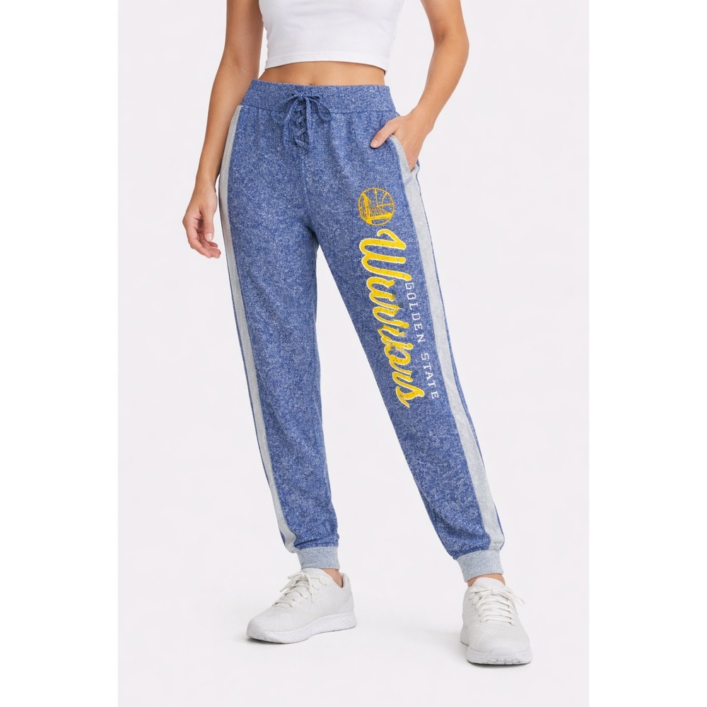 NBA Golden State Warriors Joggers Womens XL Blue Lounge Sweatpants Athletic NWT